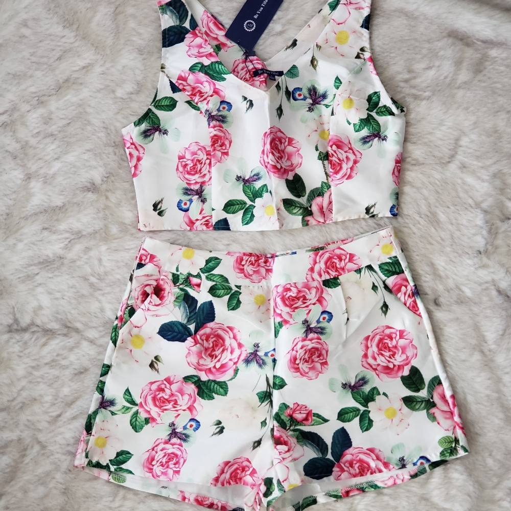 Floral print 2 pieces
